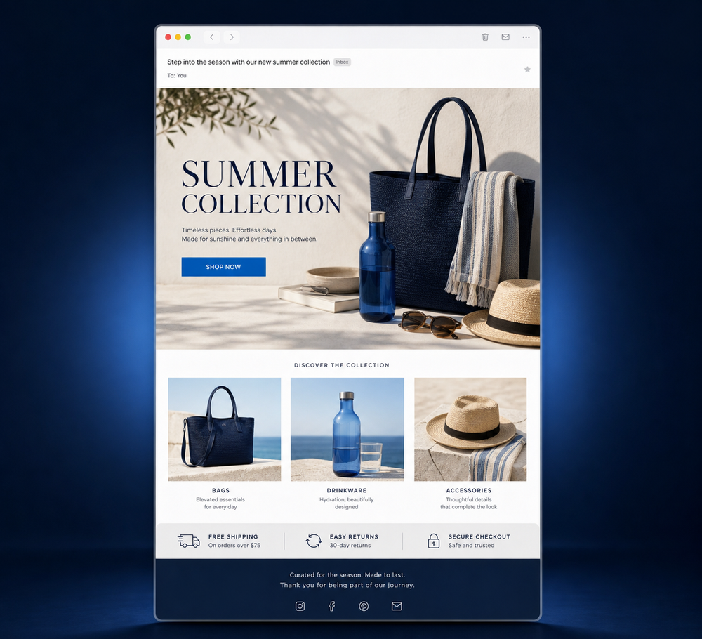 Seasonal campaign email design
